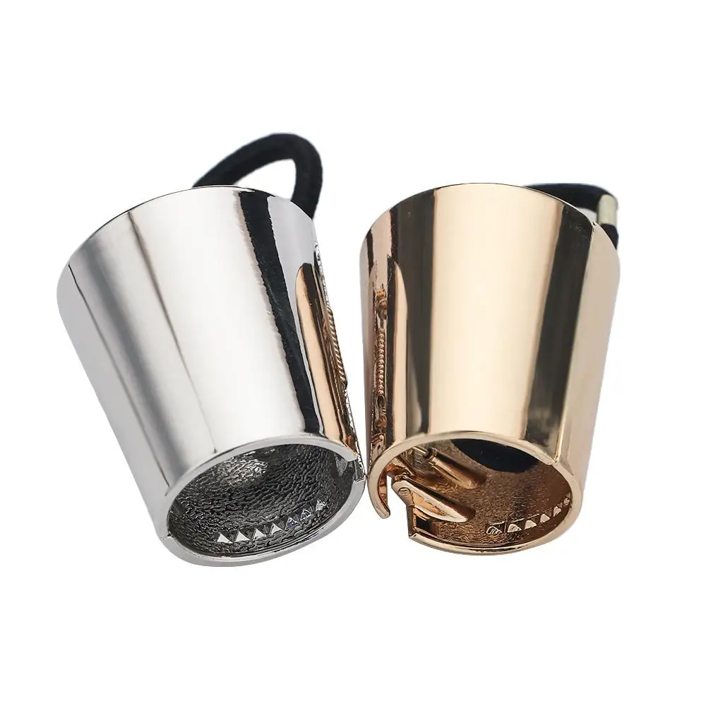 إكسسوارات الشعر دائرة الكفة القوطية ذيل حصان كليب وهمية معدنية ذيل حصان حامل الشعر الكفة رباط شعر الشرير مشبك ذيل حصان معدني #4