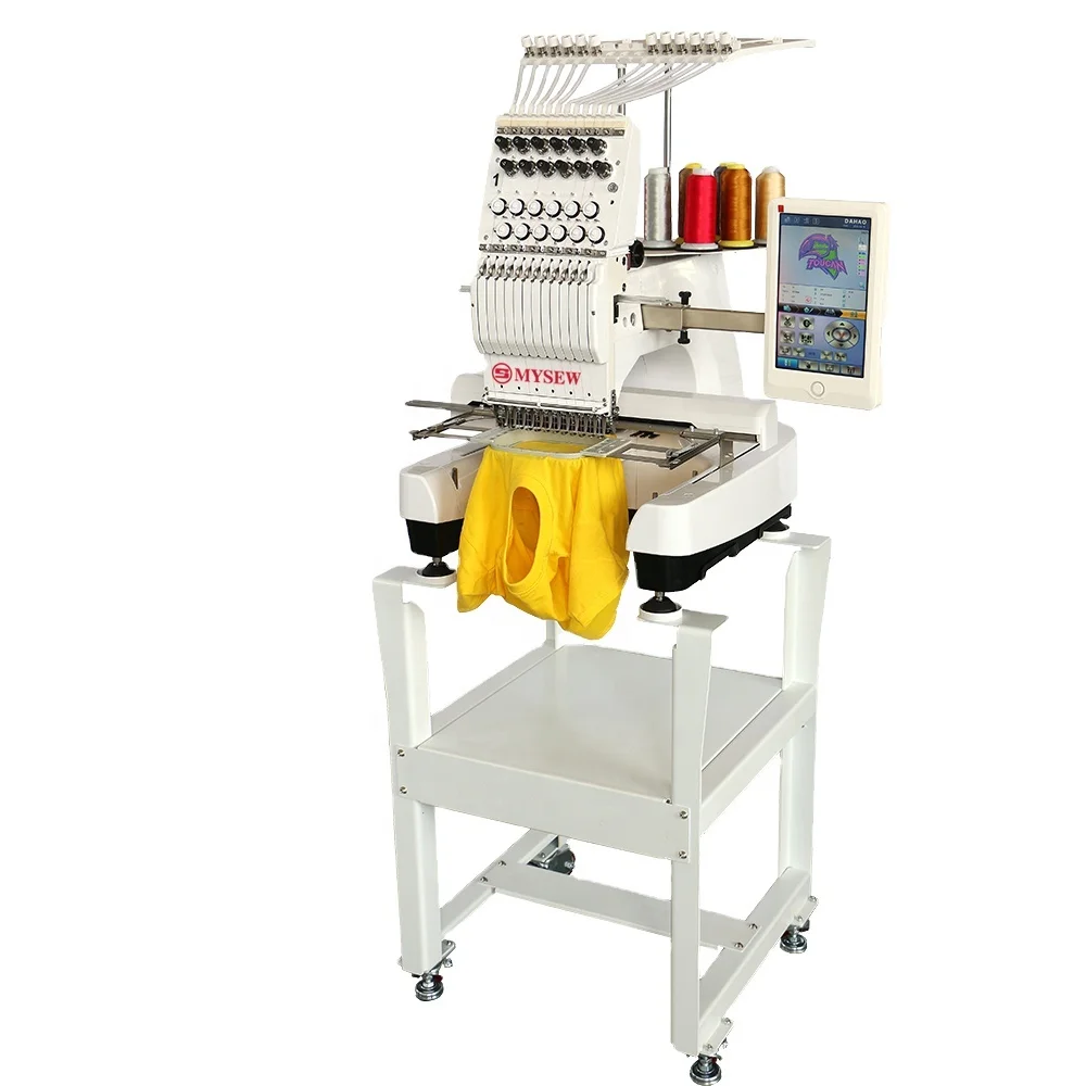 MFS1200 12 /15 Needle Single Head Automatic Industrial Computerized Hat T-Shirt Embroidery Machine for Sale With Long Serve Life