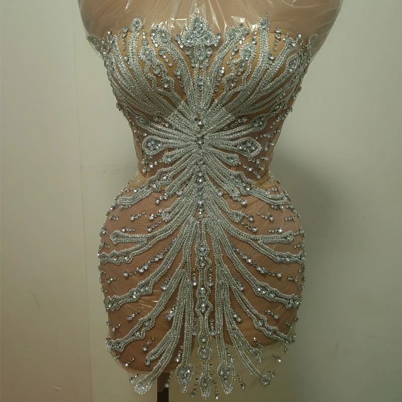 

Короткое платье со стразами и блестками, женские вечерние платья, праздничное платье, наряд для бара, певицы, сценического наряда XS9986