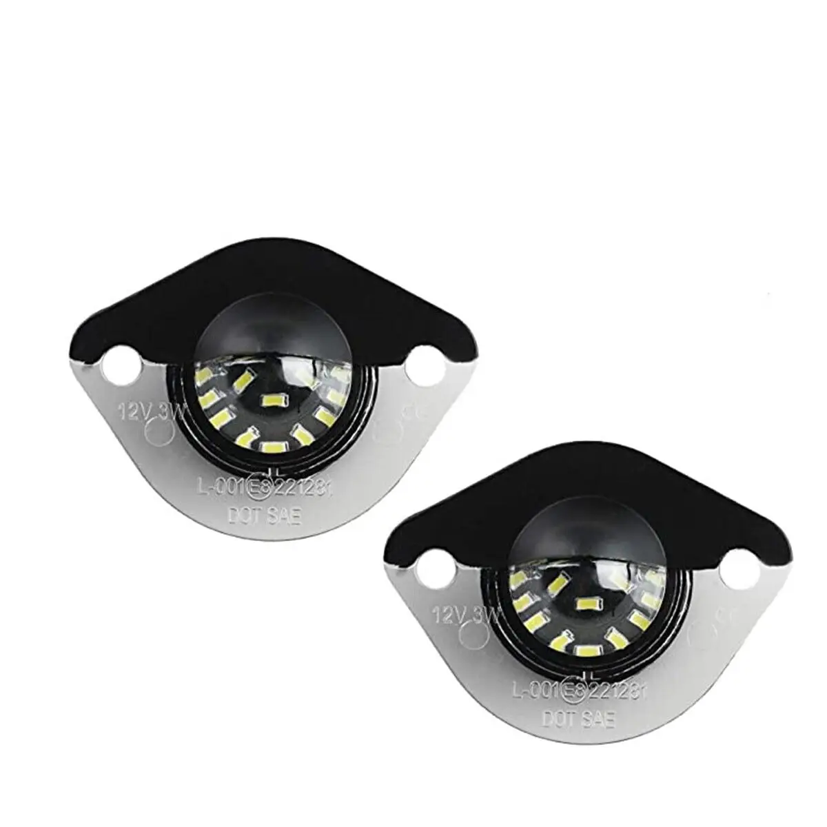 2Pcs White LED License Plate Lights Number Plate Lamp For Ford Mustang GT 1994 1995 1996 1997 1998 1999 2000 2001 2002 2003 2004