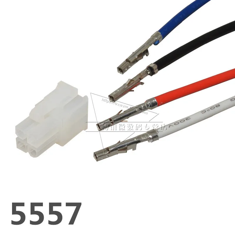 10pcs 5557/5559 Single End Male Female Pin Crimp Cables for 4.2mm Female Male Housing Multicolor 1007 18AWG 20CM