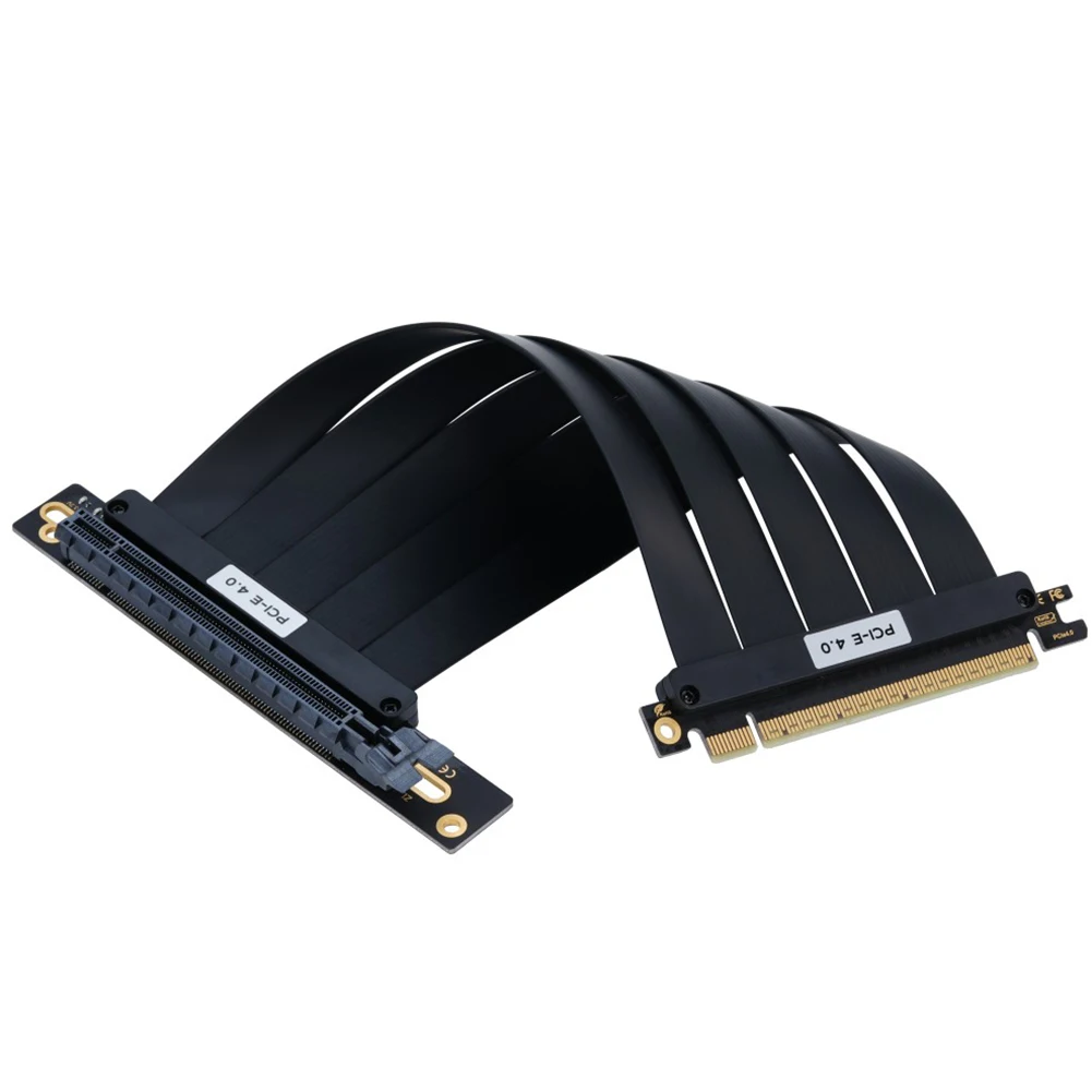 PCI-E Express 4.0 16X Riser Удлинитель видеокарты Экранированный гибкий кабель Высокоскоростная гибкая удлинительная карта для RTX4090 RTX4080