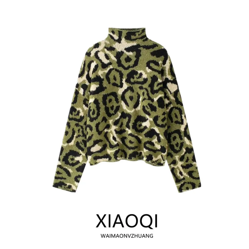

Winter 2024 Women's High Ne Knitted Sweater Animal Pattern Embroidery Long Sve Commute Sle Regular Length Overhead Wear