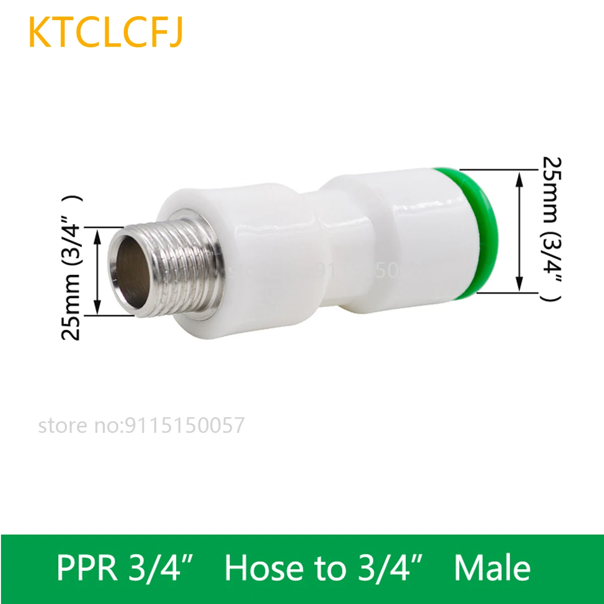 20/25/32mm Quick Plug Direct Green Connector PP Aluminum Plastic PPR Water Pipe Garden Irrigation Connection