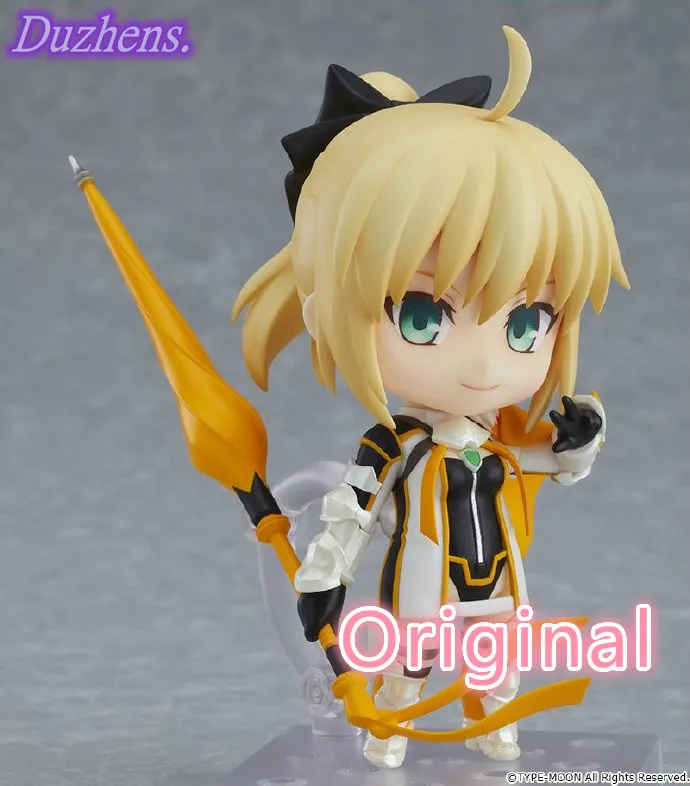 100% Original:Fate FGO Altria Pendragon NO.1177 Q version figma PVC Action Figure Anime Figure Model Toys Collection Doll Gift