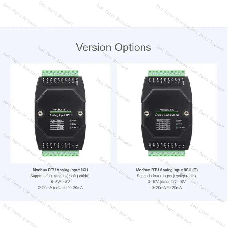 Modbus RTU Input 8-Channel Analog Module Industrial Grade 12-Bit High-Precision Acquisition Support Current