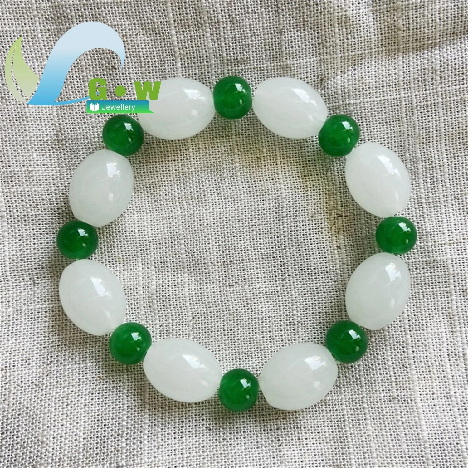 Jianghu Stall Afghan Jade Bead Bracelet Douyin Kuaishou Live Stream Traffic Small Gift Giveaway Fu Character Accessory