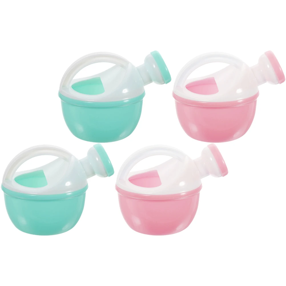 

4 pcs Kids Watering Cans For Bathing Small Plastic Garden Children Beach Outdoor Indoor Use Toddler Shower Play Tools