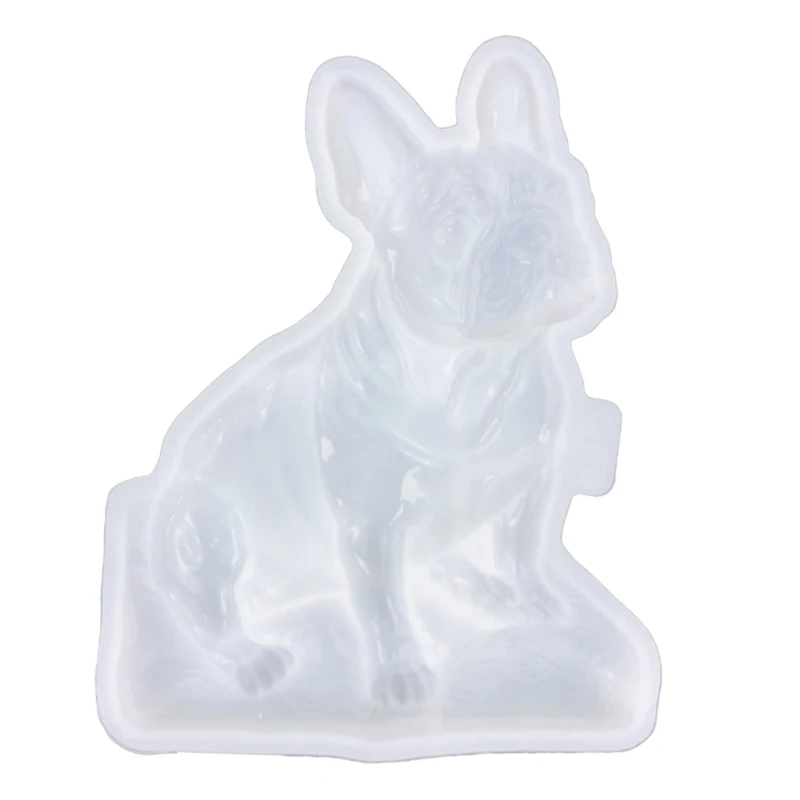 F42F Dog Epoxy Resin Molds Large Animal Silicone Mold for Wall Hanging Desktop Ornament Home Decorations Christmas Gift