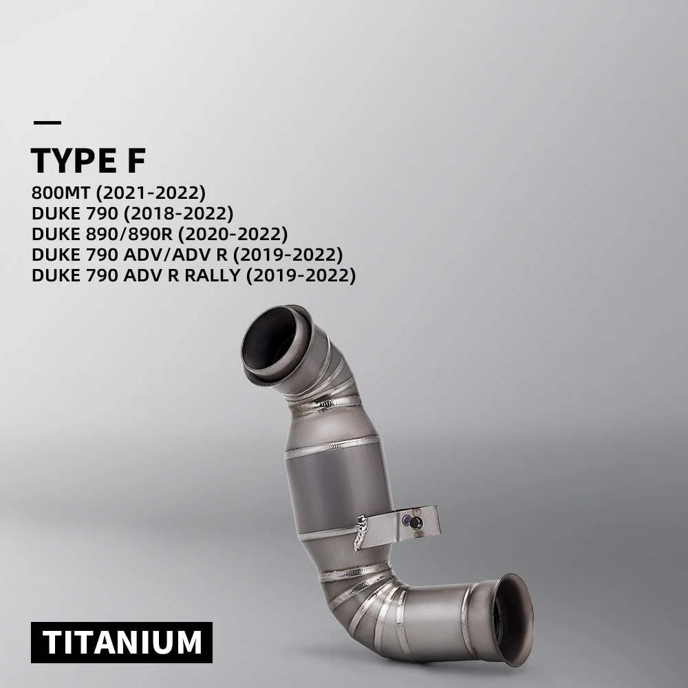 Escape de motocicleta para DUKE 790 Duke 890 890R KTM 790 Adventur R 790 R Rally 19 - 22 tubo de enlace medio modificado