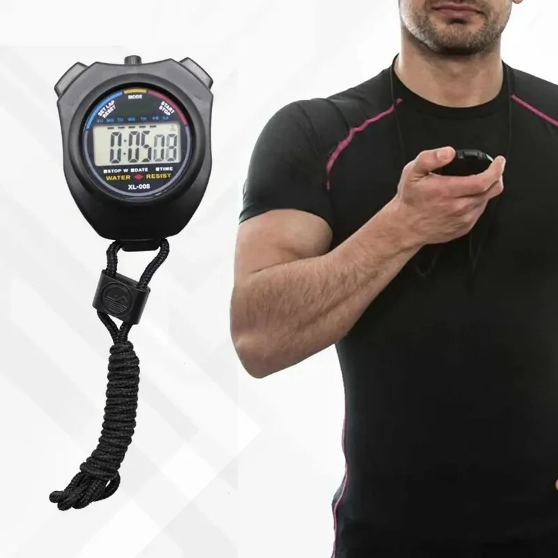 

2 шт. Профессиональные портативные цифровые секундомеры-таймеры для спорта на открытом воздухе, тренировочные таймеры, хронографы, точные часы-таймеры