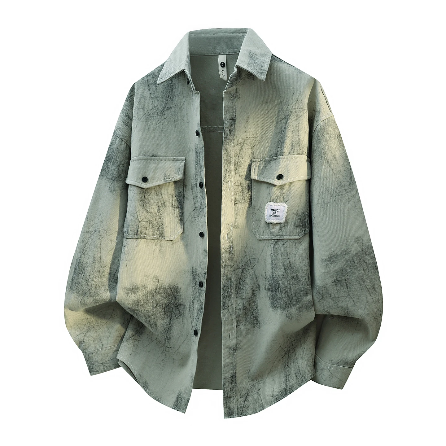 

Мужская повседневная блузка с длинным рукавом в уличном стиле, модная рубашка, мужская одежда для весны и осени, новая коллекция