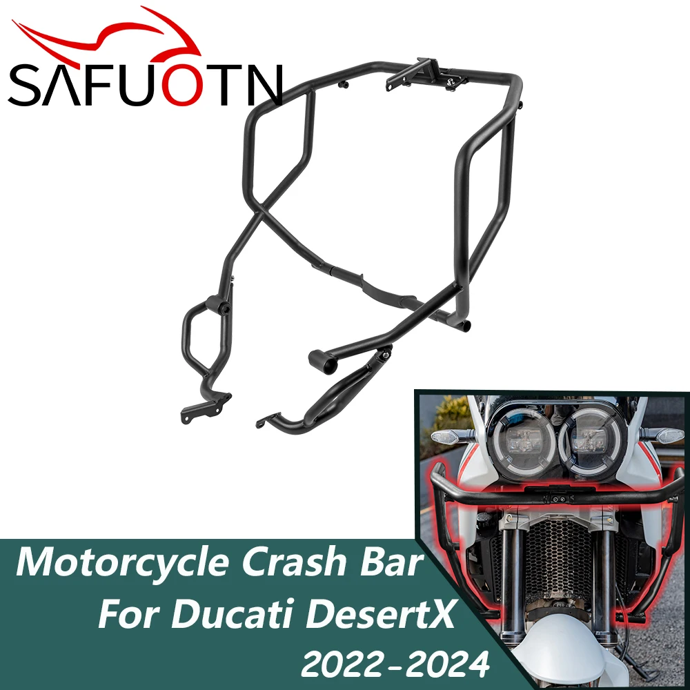 for DesertX 2022-2024 2023 Ducati Desert X  Engine Guard Highway Crash Bar Bars Motorcycle Frame Protection Bumper Accessories