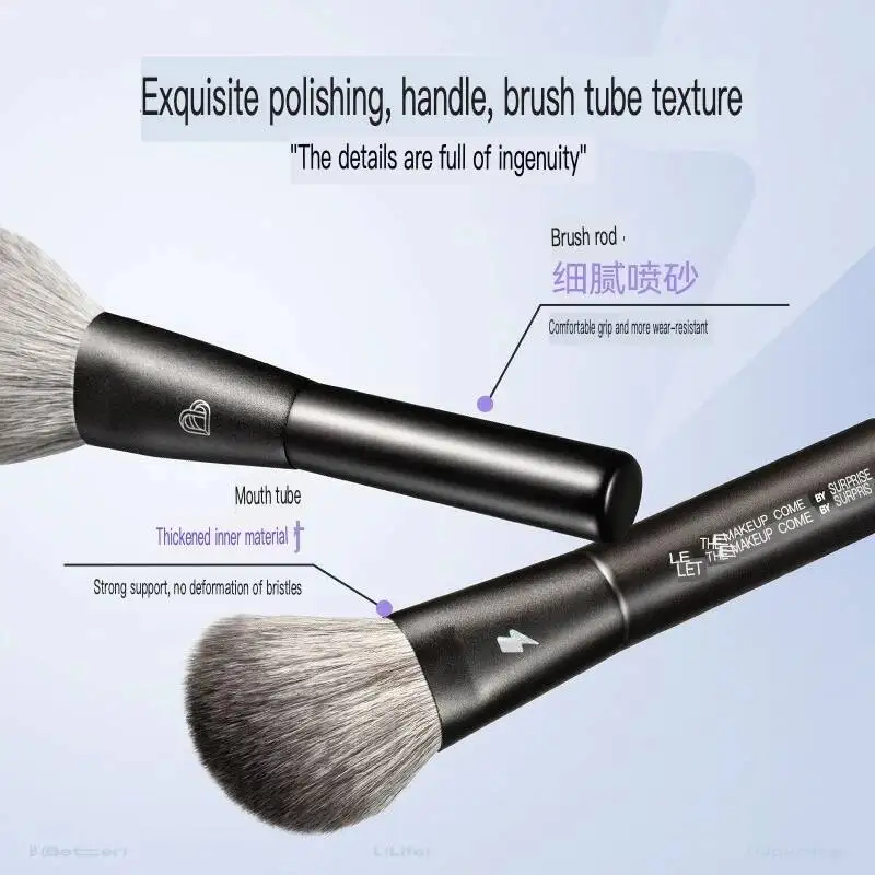 BLJ Lightning Series Mini Makeup Brush Set Super Soft Hair Beauty Tool Compact Size for Travel Contour Blush Eyeshadow Applicati