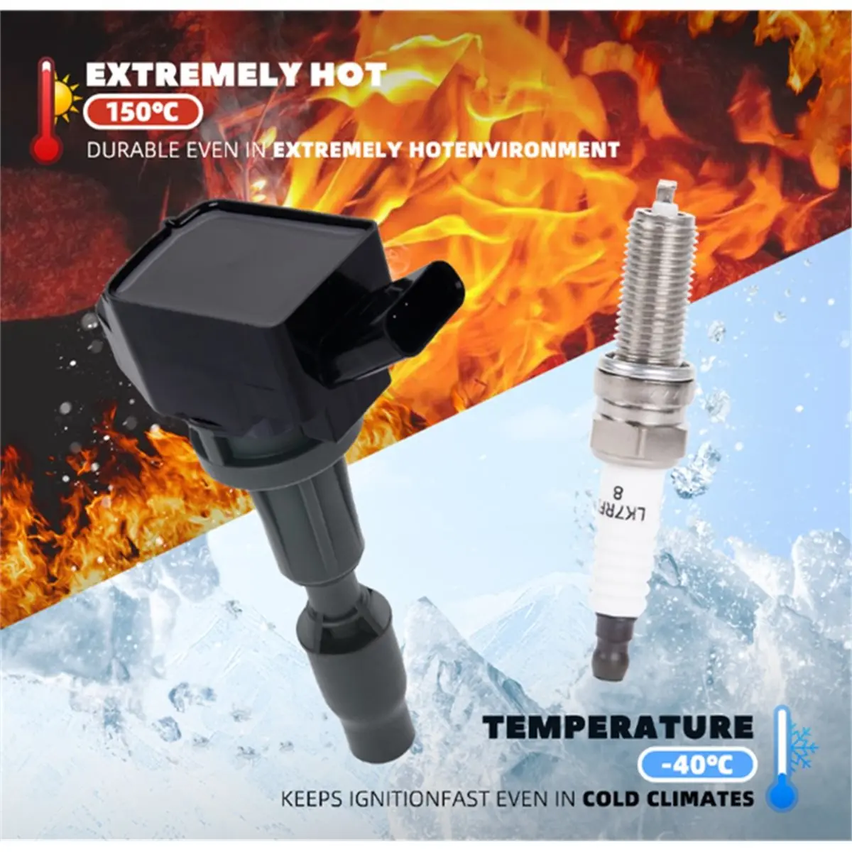 Compatible 1set UF557 Ignition Coil Packs and Spark Plugs for Journey 200 Sebring 1.8L
