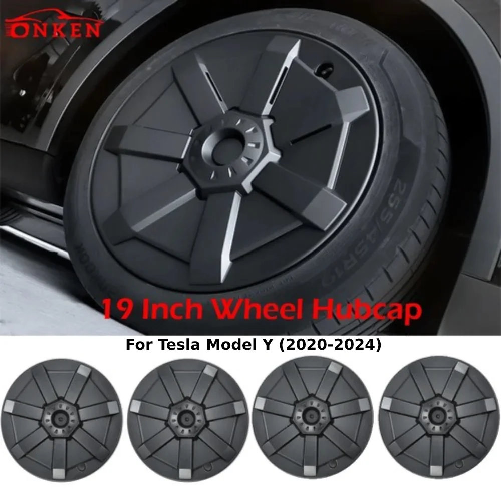 19 Inch Hubcap 2020-2023 For Tesla Model Y Wheel Covers 4PCS Replacement Hub Caps Protection Cybertruck Stylish Car Decoration