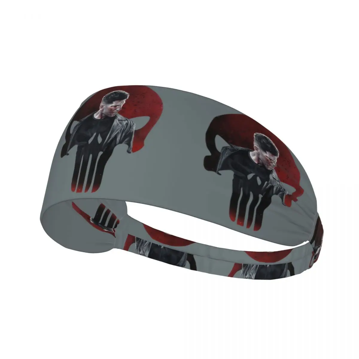 

Custom Punisher Skeleton Skull Sports Headband for Cycling Non Slip Stretchy Moisture Wicking Sweatband Women Men