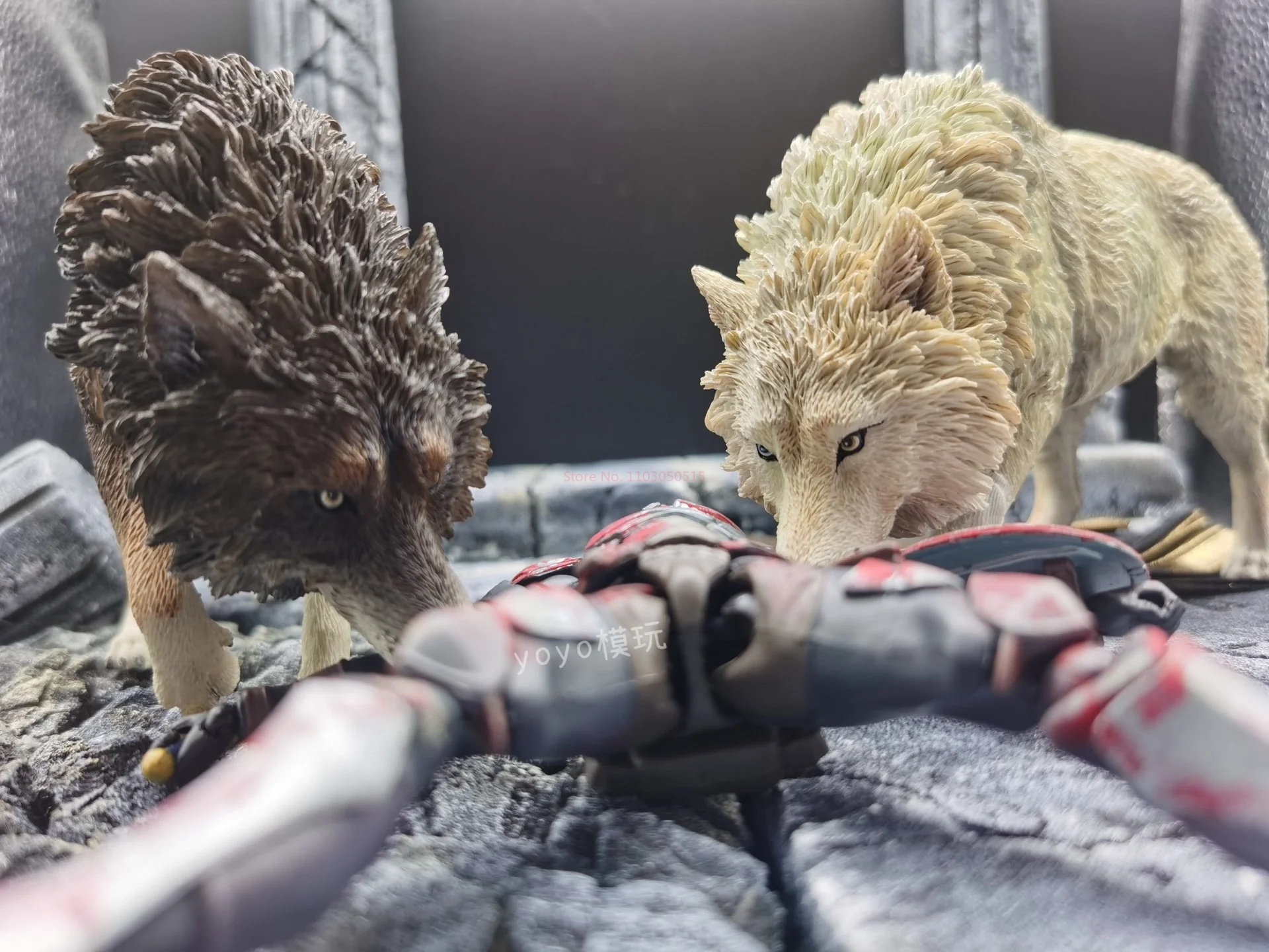 Jxk 1/6 أمريكا الشمالية رمادي الذئب نموذج الاستبداد التعرض الحيوان الشكل جامع Gk مجموعة الديكور الواقعي لعبة مجسمة