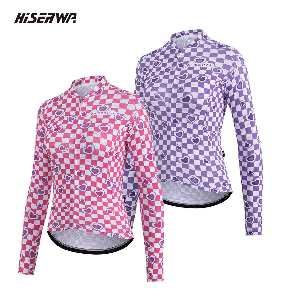 

Веломайка HISERWA женская летняя с длинным рукавом, высококачественная, аэродинамическая, приталенная, с защитой от УФ-излучения, дышащая, быстросохнущая, с молниями YKK