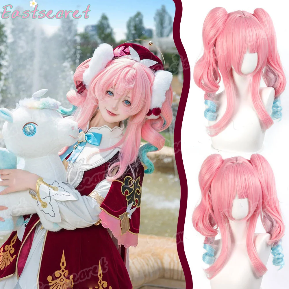 

Парик для косплея EAST AMPHOREUS Hyacine, розовый, зеленый, парики с зажимом для хвоста, термостойкие синтетические волосы, парики аниме на Хэллоуин