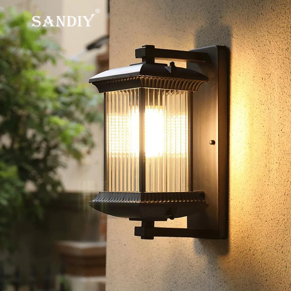 

New Chinese Outdoor Waterproof Wall Light Outdoor Creative LED Corridor Aisle Balcony Wall Light Garden Courtyard Gate Light