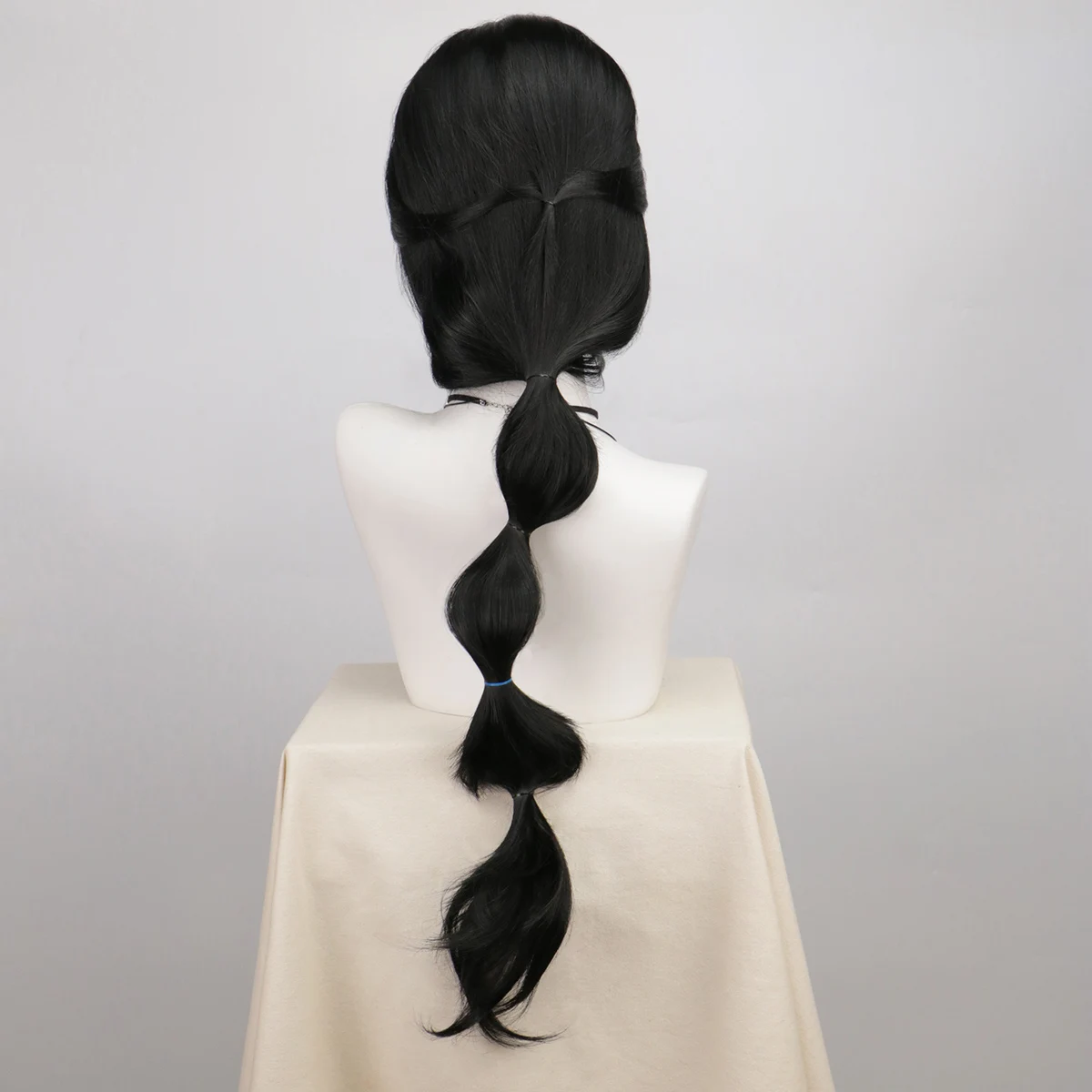 애니메이션 알라딘 가발 코스프레 자스민 블랙 웨이브 코스프레 가발 파티 합성 헤어 의상 소녀용