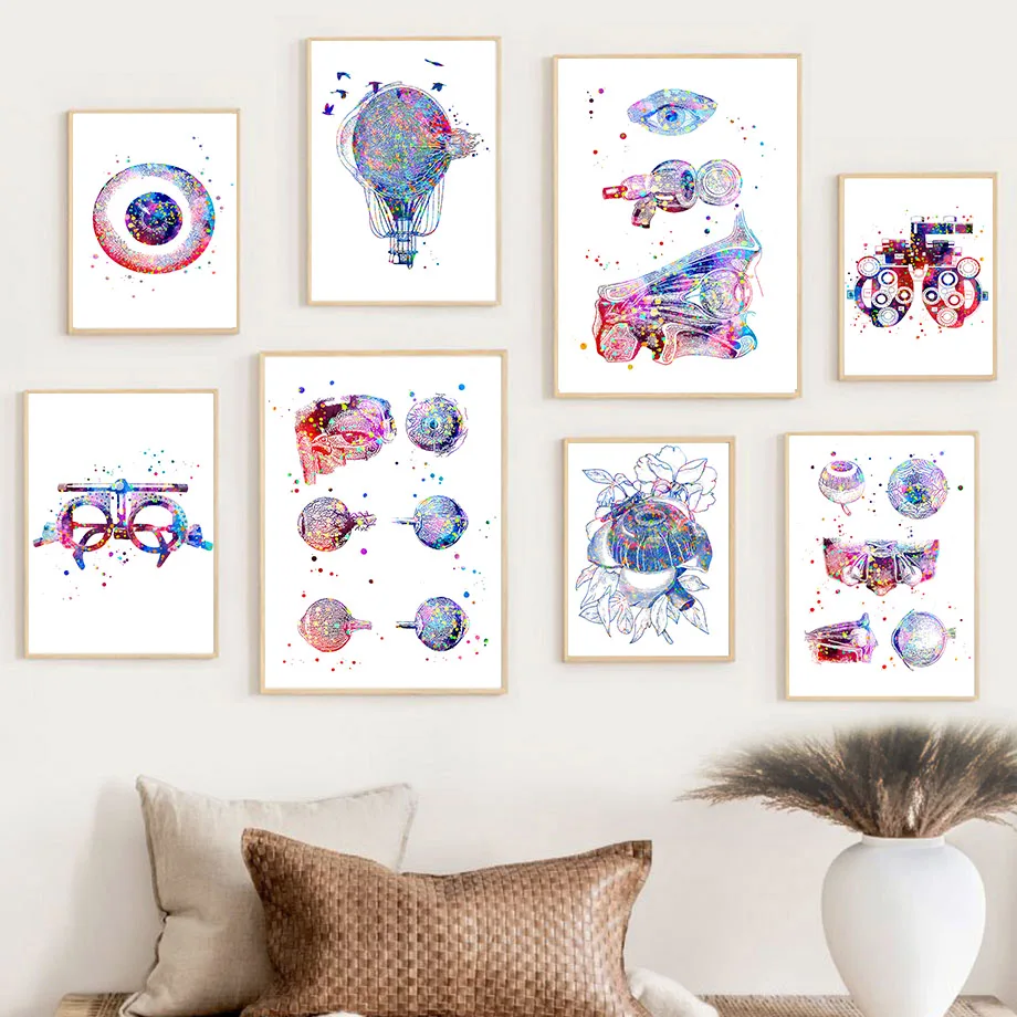 Optometrist Eye Anatomy Doctor Optician Wall Art Canvas Painting Abstract Medicine Posters And Prints Pictures For Clinic Decor