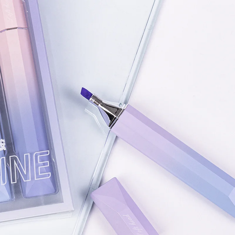 Dopamine Highlighter Set, 4 Colors Pastel Marker Pens for School Students Note-Taking, Cute Stationery Supplies