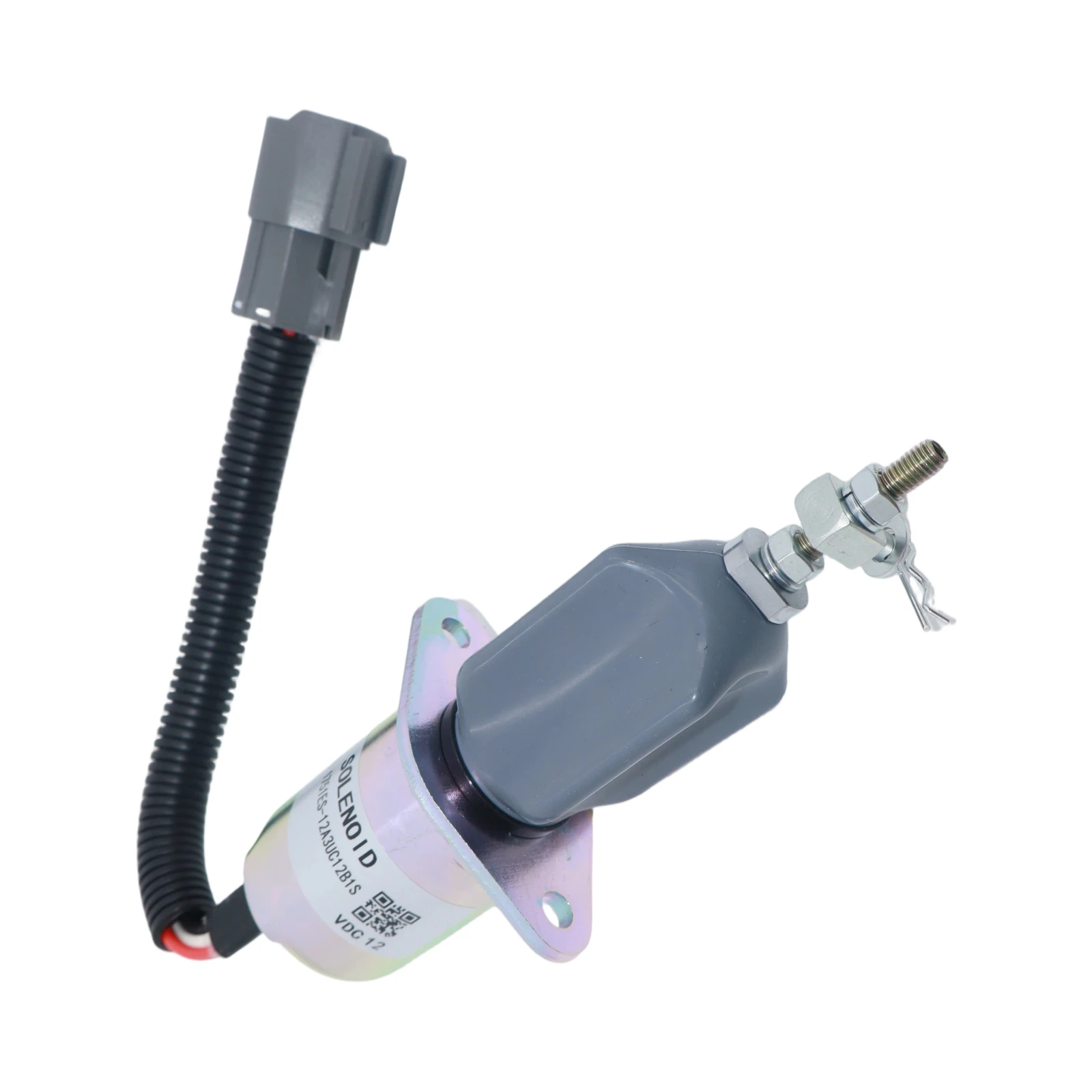 

12V Solenoid valve 1751ES-12A3UC12B1S For Yanmar 4TNE94 4TNE94L 4TNV98 Engine Hyundai R60-5 R210-5 Volvo EC55 ECR88 Bobcat S150