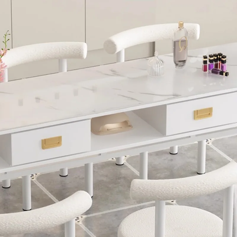 طاولة أظافر عصرية أنيقة كلاسيكية متعددة الاستخدامات رائعة ومكتب أظافر بسيط ومريح Mesas Para Manicuristas أثاث الصالون