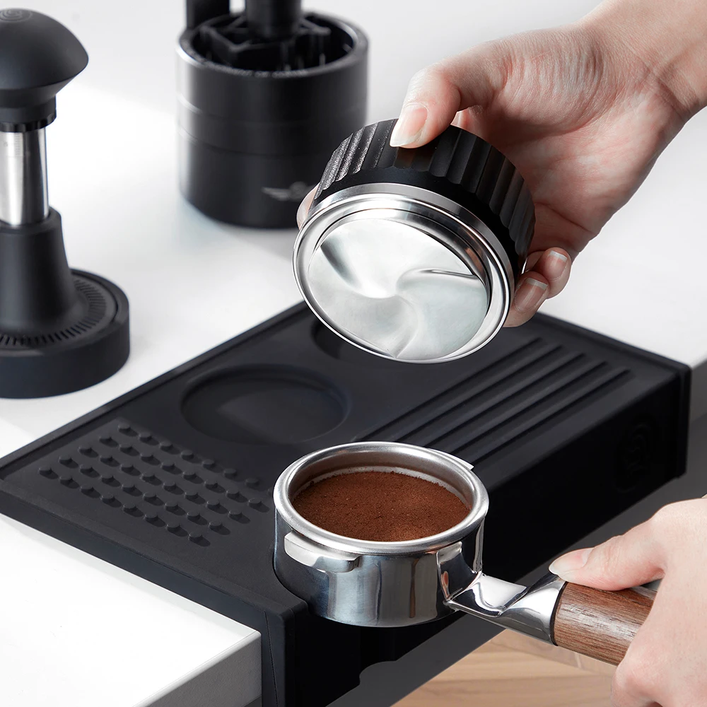 zeroHero Coffee Distributor 58mm Espresso Tool Self-Weight 3-Blade Cyclone Base Stainless Steel No Debris Barista Accessories view 6