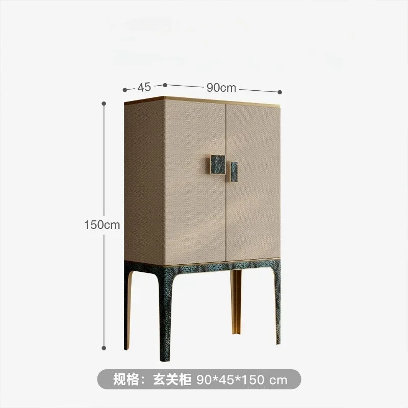 Premium light luxury wine cabinet, Italian mansion large flat-floor bedroom living room entrance cabinet