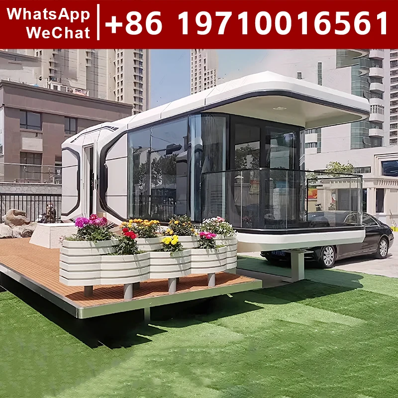 Economic Prefabricated Houses Capsules to Live Prefabricated Hotel Rooms Cheap House Ready Tiny Home Space Capsule Home Modular