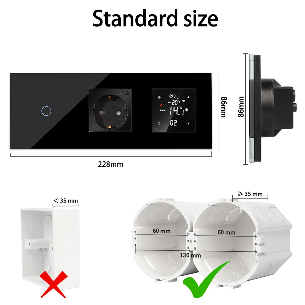 Imagem -02 - Bingoelec Tuya Zigbee Termostato Inteligente Interruptor ue Tomada Zigbee App Remoto Controlador de Temperatura Tomada Elétrica Alexa