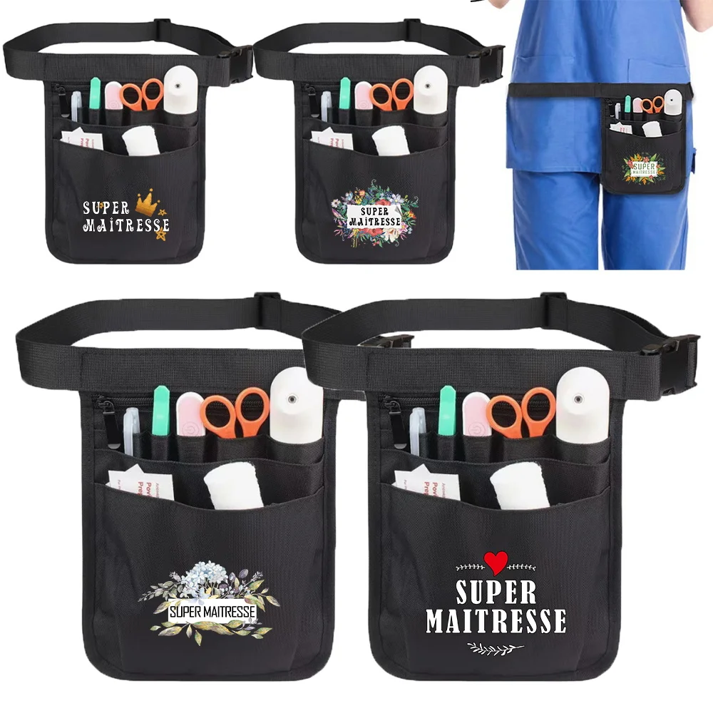 

1 Piece Multifunctional Tool Waist Bag Nurses Medical Supplies Storage Nurse Bag Waterproof Storage Bags Print Maitresse Series