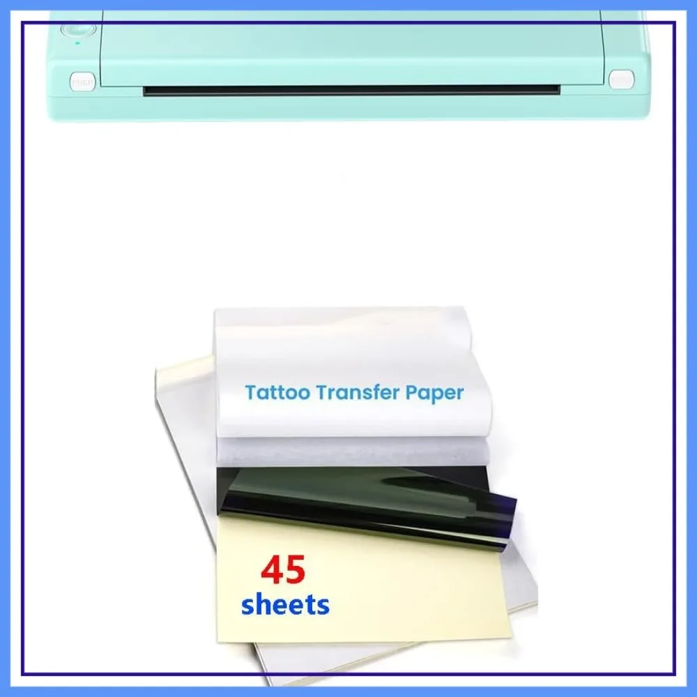 

Wireless Tattoo Transfer Stencil Printer with 45PCS Transfer Paper, Bluetooth Compatible with Android, iOS and PC