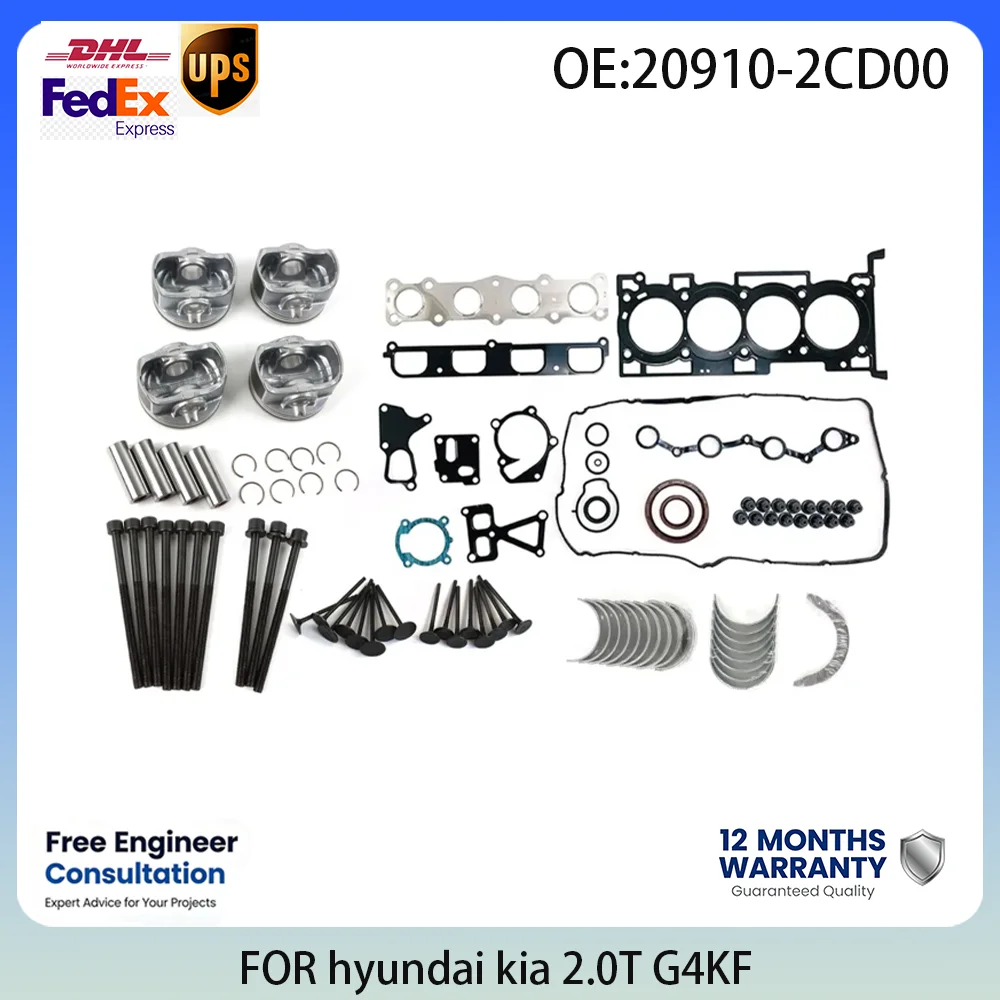 

Engine Repair Kit For Hyundai Kia 2.0T G4KF Fit Genesis Coupe Sonata Optima 2009-2016 Auto Engine Parts Replacement 20910-2CD00