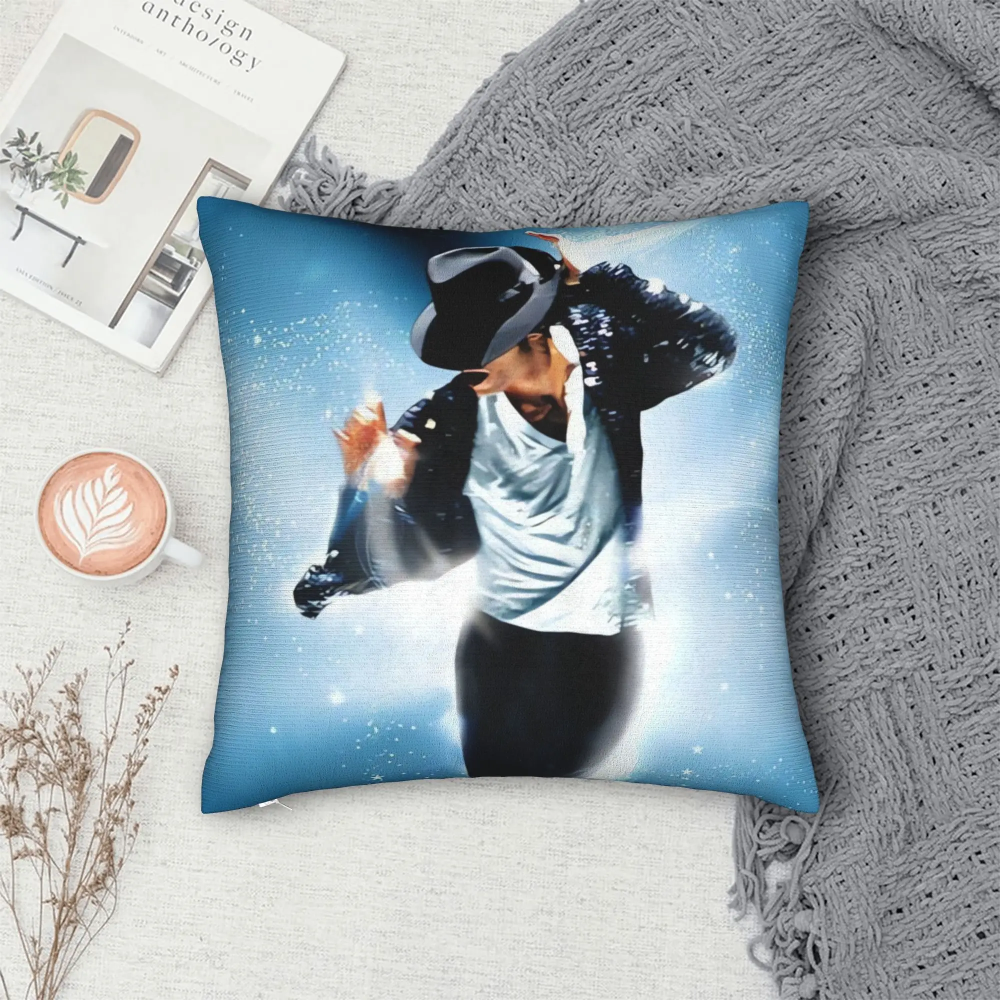 Futuristic Michael Jackson Moonwalk Pose Pillow Case  Morden Pillow Cover Design Pillowcases For Sofa Car Home Decor