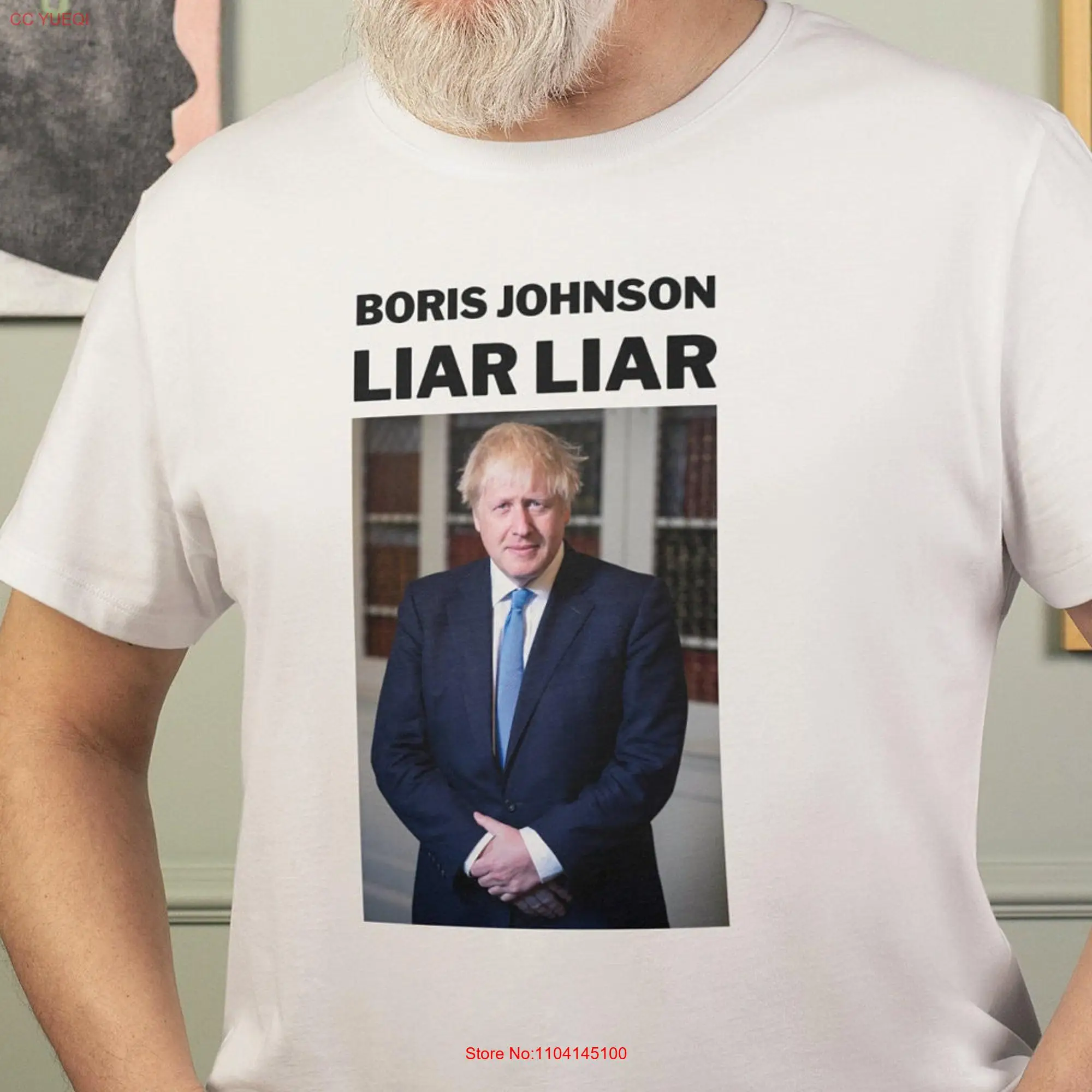 boris johnson liar T Shirt is a tee funny gift present for friend family dishonest PM long or short sleeves