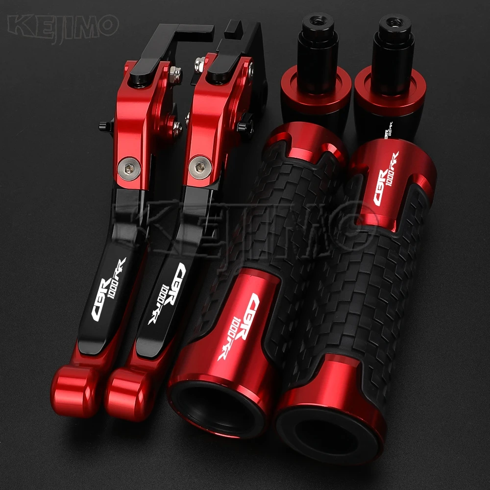 

Motorcycle Aluminum Adjustable Folding Brake Clutch Lever Handlebar grips ends FOR HONDA CBR1000RR CBR 1000 RR 2004 2005-2007