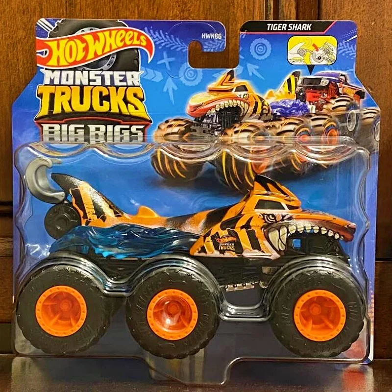 ماتيل هوت ويلز 1/64 شاحنات مونستر سلسلة الحفارات الكبيرة ميجا ريكس تايجر شارك تحصيل سيارات لعب دييكاست لعبة هدية هدايا السيارة #3