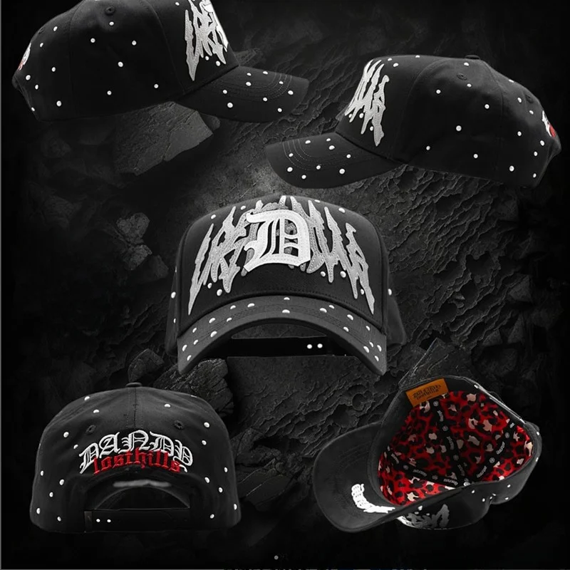 Gorra de béisbol ajustable de moda con letras bordadas Sombreros DANDY Gorra de sombrilla de algodón estilo P-39 para todas las estaciones