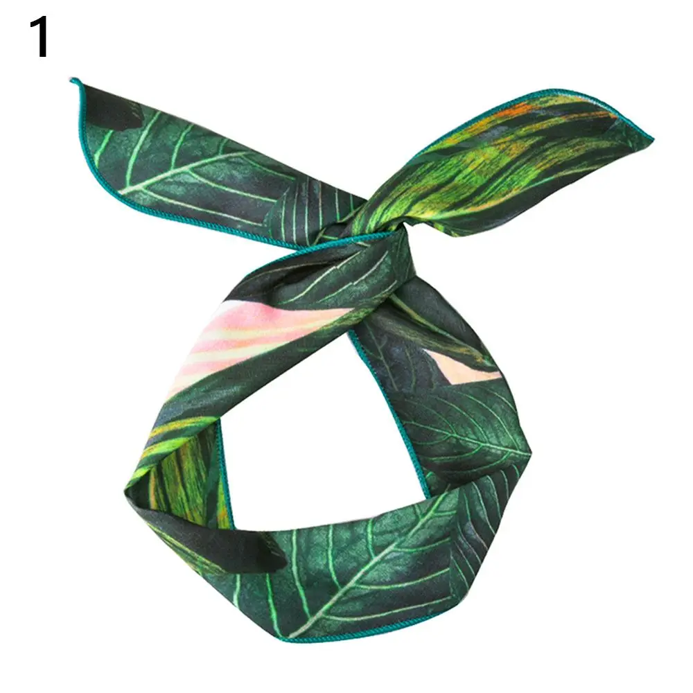 Hair Accessories Hair Band Washing Headwear Cross Knotted Metal Wire Ribbon Bunny Ears Hairband Scarf Headband