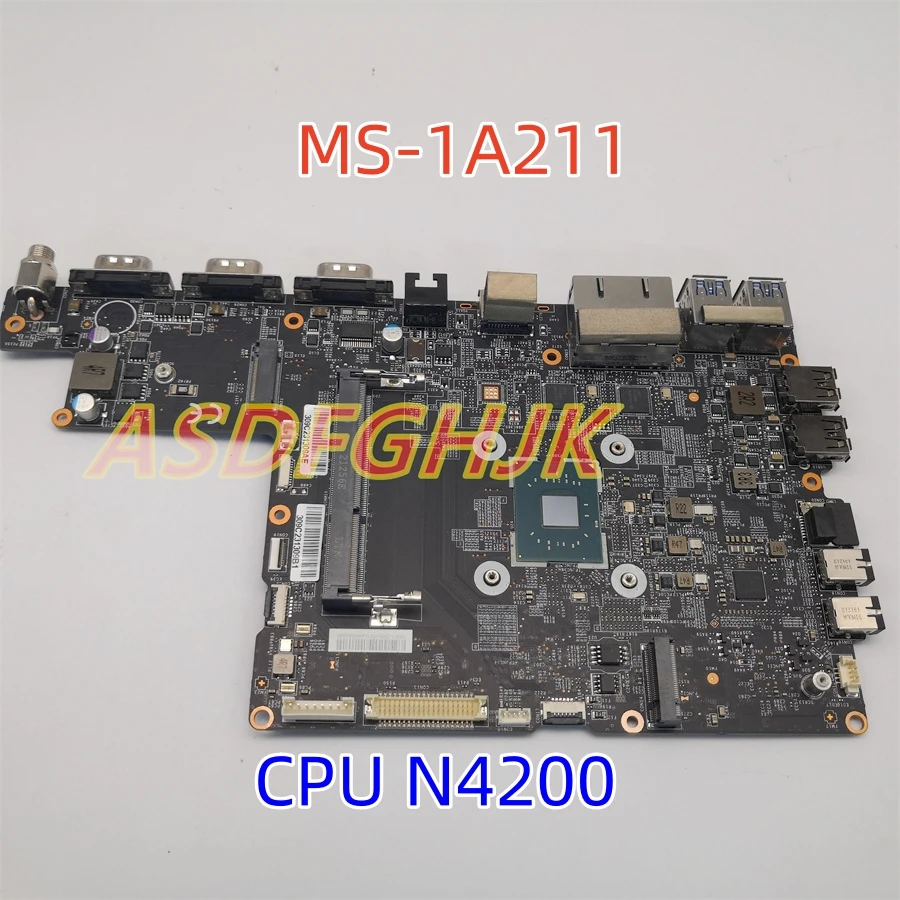 Original MS-1A211 VER 1.0 For MSI MS-1A21 Laptop Motherboard With N4200 CPU Tested Fast Shipping