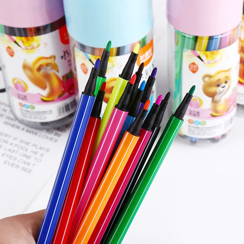 Children Painting 36/24/18/12 Non-toxic water color pencil Washable Watercolor Pen Mark Painting for kids drawing Art Supplies