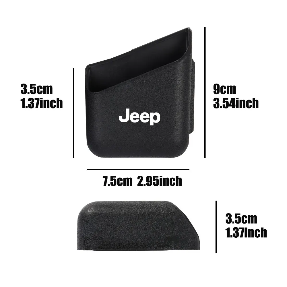 2Pcs ABS Car Door Side Storage Box Organizer Holder Auto Accessories For Jeep Renegade Patriot Wrangler Cherokee Compass Liberty