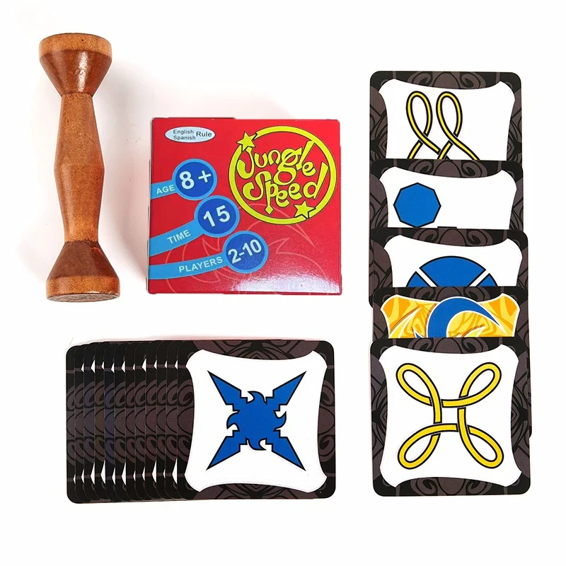 English and Spanish Board Game Jungle Speed Expansion Run Fast Pair Forest For Family Party Fun Kids Christmas Gifts Cards