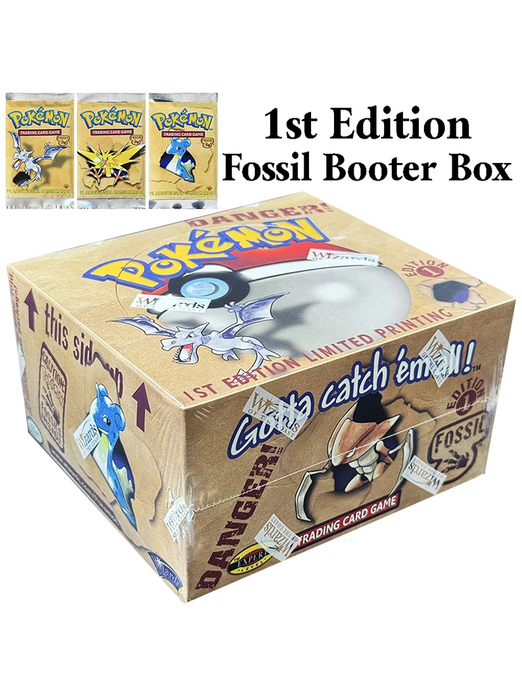 Pokémon Fossil Booster Box TCG 1e editie 36-pack Aerodactyl Lapras Zapdos Pack Base Jungle Box Proxy Toys Verzamelkaarten - afbeelding 2