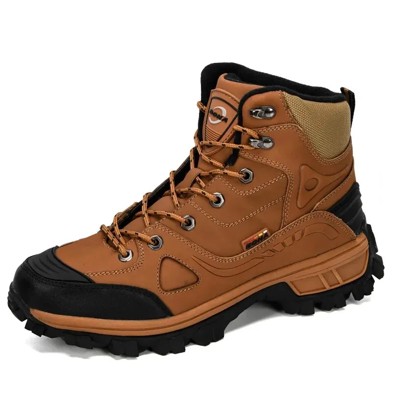 BONA New Designers Leather Hiking Shoes Men Winter Outdoor Mens Sport ShoesTrekking Mountain Athletic Shoes Man 35529