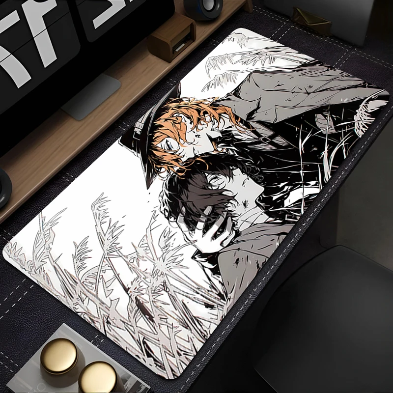 Bungo Stray Dogs Mouse pad large gamer keyboard pad non-slip laptop desk pad computer accessories PC carpet Anime Mousepad XXXL